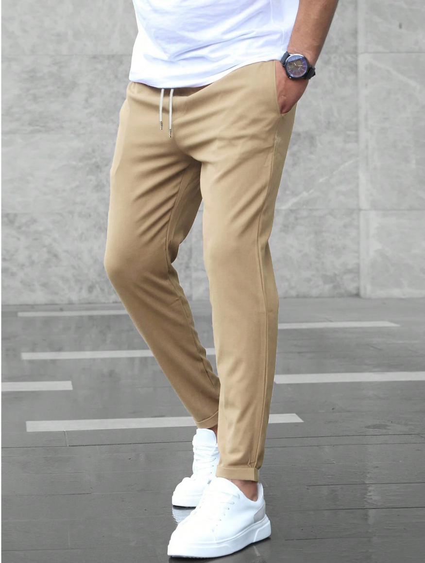 Sommer Stretch-Hose für Herren – Bequeme Business & Freizeit Hose mit schlanker Passform | Atmungsaktiv & Formstabi