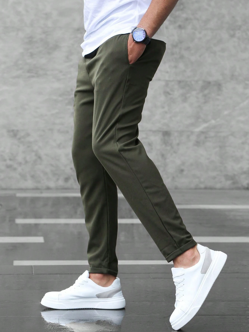 Sommer Stretch-Hose für Herren – Bequeme Business & Freizeit Hose mit schlanker Passform | Atmungsaktiv & Formstabi