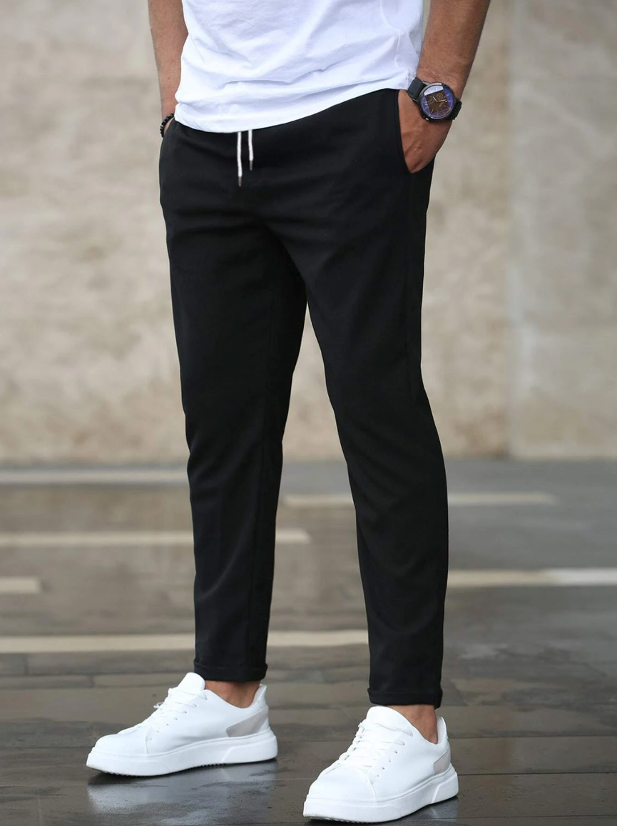 Sommer Stretch-Hose für Herren – Bequeme Business & Freizeit Hose mit schlanker Passform | Atmungsaktiv & Formstabi