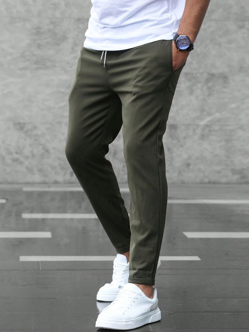 Sommer Stretch-Hose für Herren – Bequeme Business & Freizeit Hose mit schlanker Passform | Atmungsaktiv & Formstabi