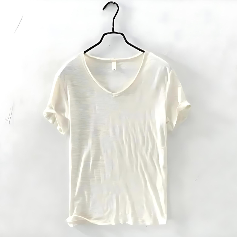 Herren-T-Shirt mit V-Ausschnitt und kurzen Ärmeln
