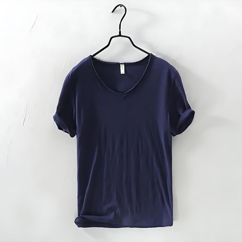Herren-T-Shirt mit V-Ausschnitt und kurzen Ärmeln