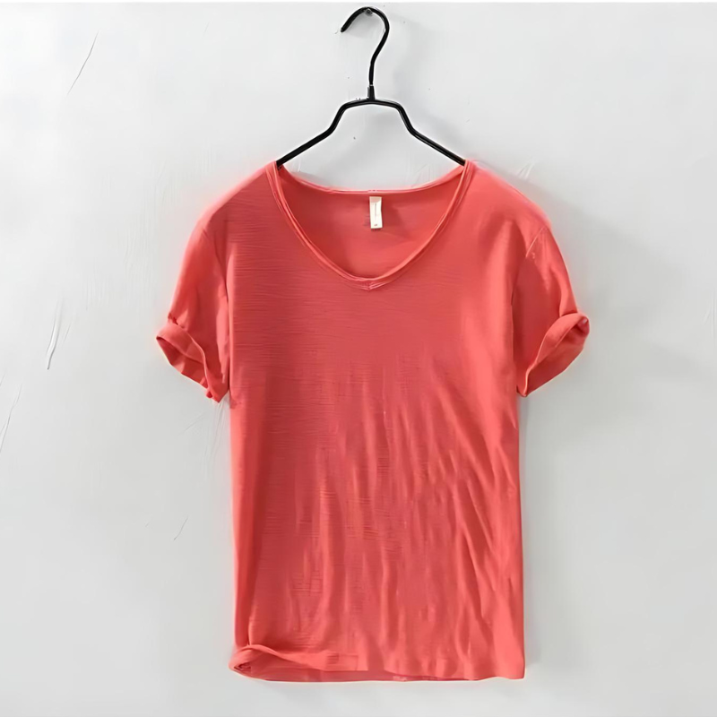 Herren-T-Shirt mit V-Ausschnitt und kurzen Ärmeln
