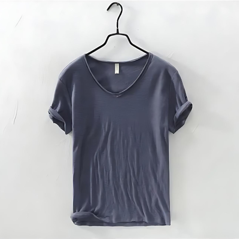 Herren-T-Shirt mit V-Ausschnitt und kurzen Ärmeln