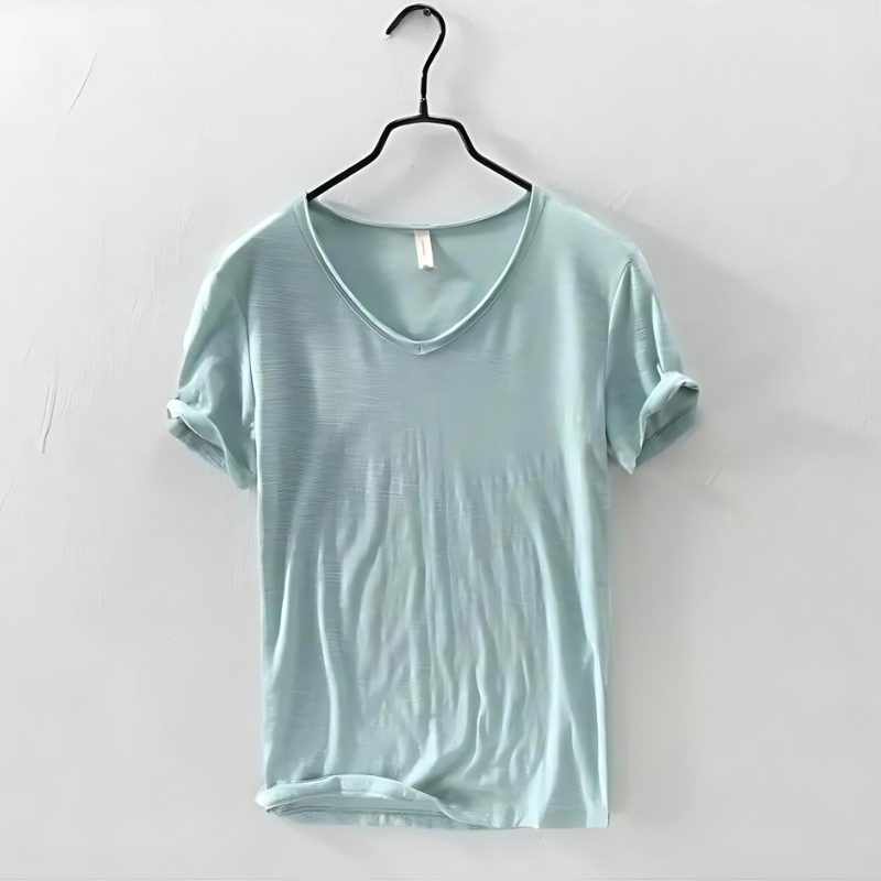 Herren-T-Shirt mit V-Ausschnitt und kurzen Ärmeln