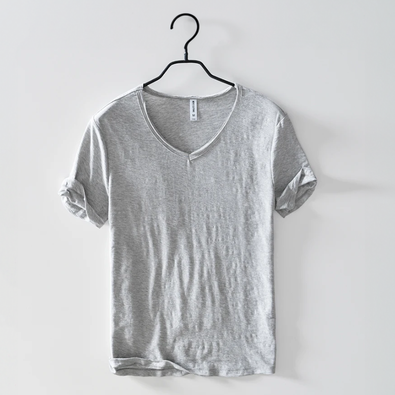 Herren-T-Shirt mit V-Ausschnitt und kurzen Ärmeln