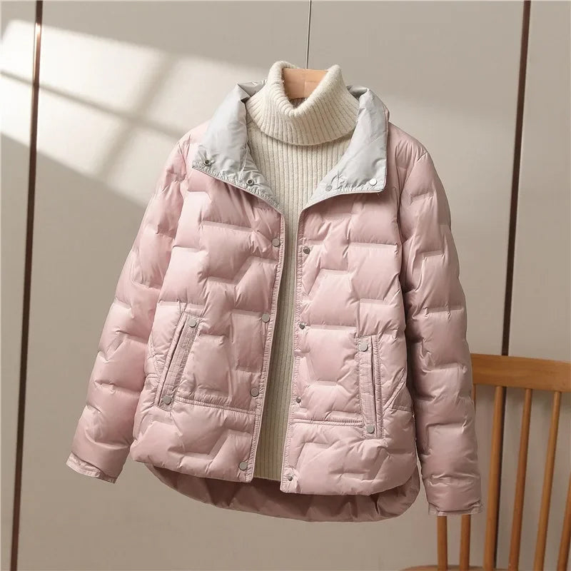 Damen Steppjacke mit hohem Stehkragen