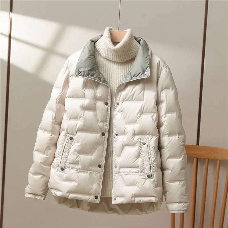 Damen Steppjacke mit hohem Stehkragen