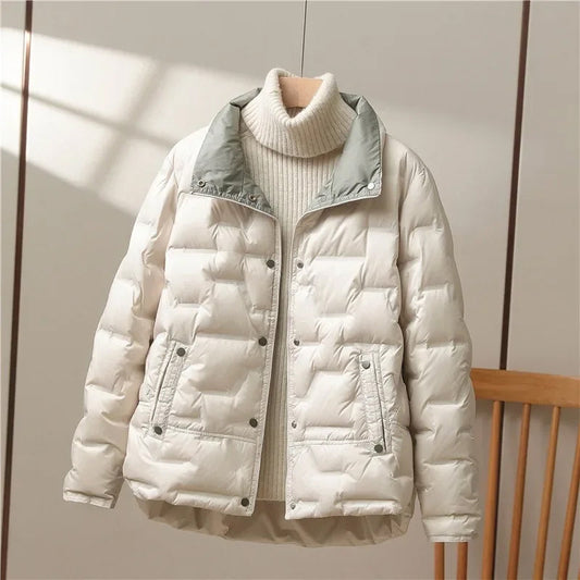 Damen Steppjacke mit hohem Stehkragen