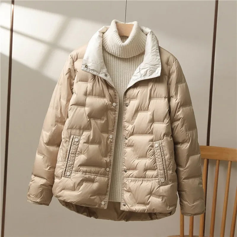 Damen Steppjacke mit hohem Stehkragen