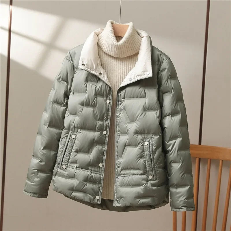 Damen Steppjacke mit hohem Stehkragen