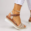 Mila | Beaded Wedge Sandals