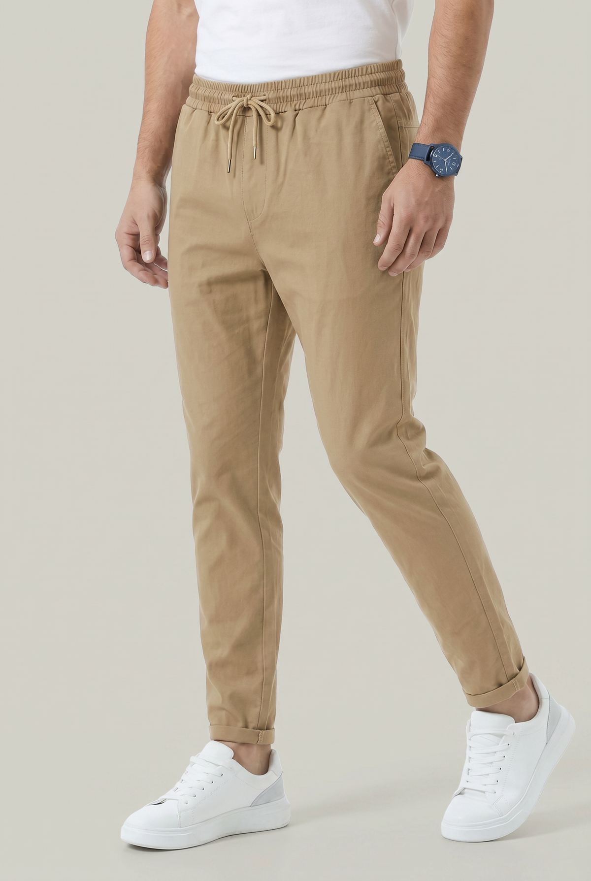 Comfort-Stretchhose mit elastischem Bund und Tunnelzug