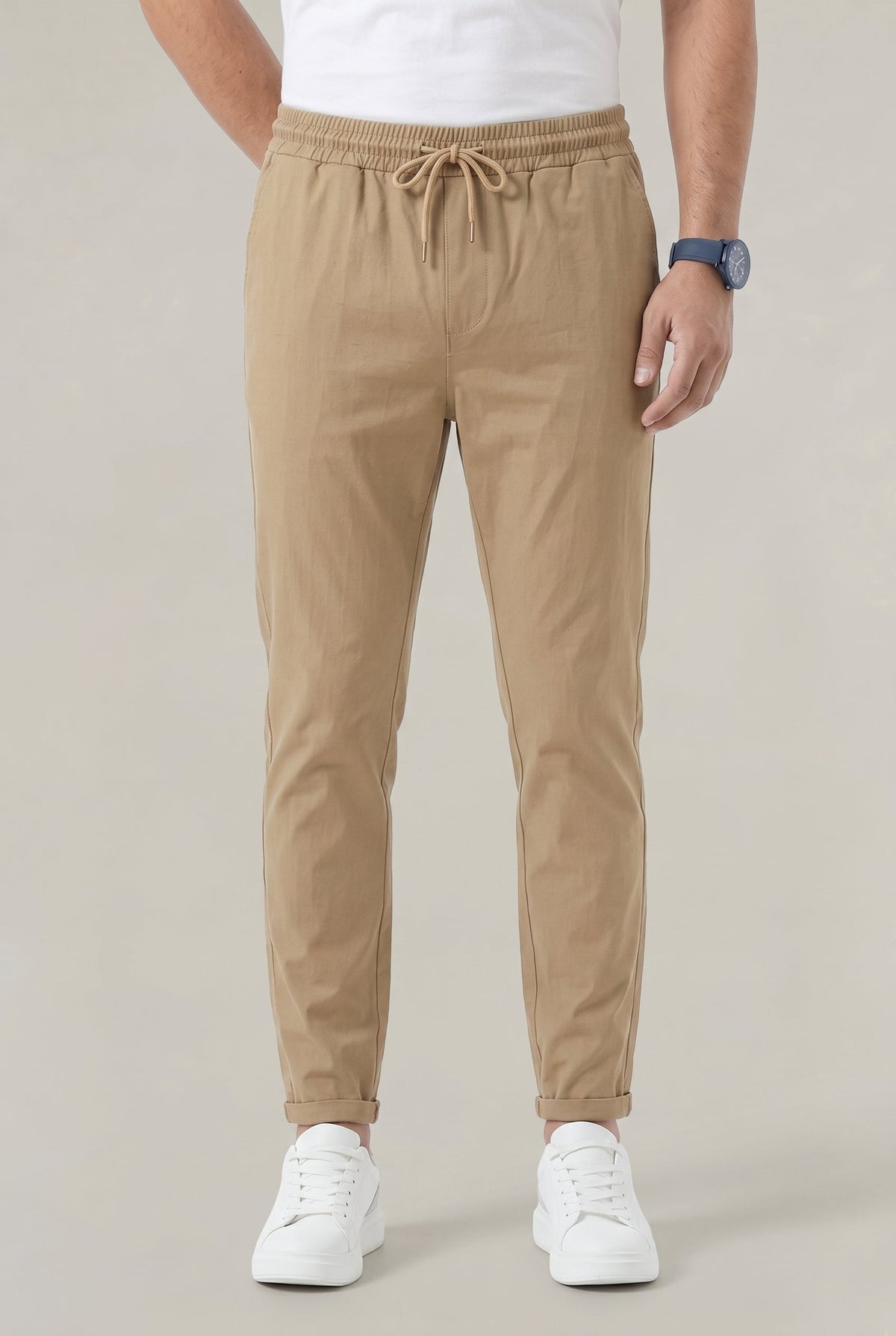 Comfort-Stretchhose mit elastischem Bund und Tunnelzug