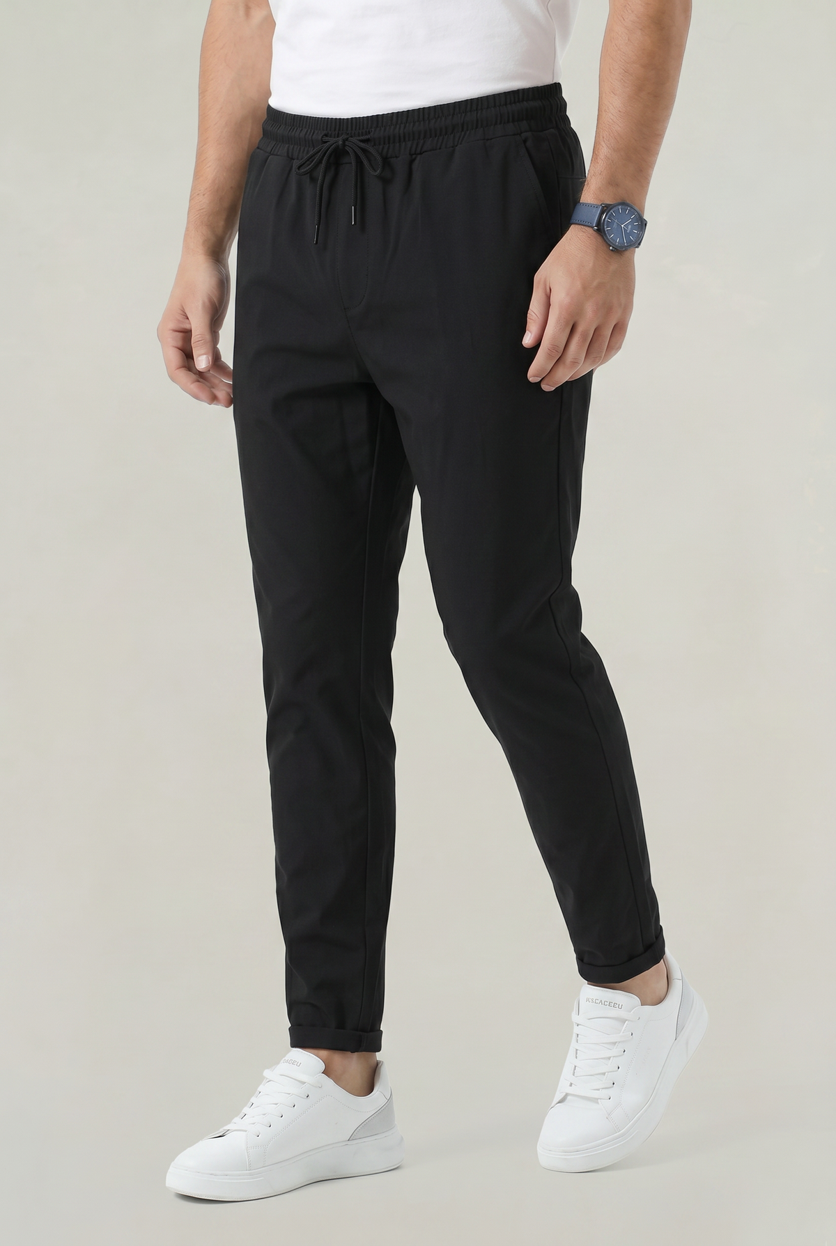 Comfort-Stretchhose mit elastischem Bund und Tunnelzug