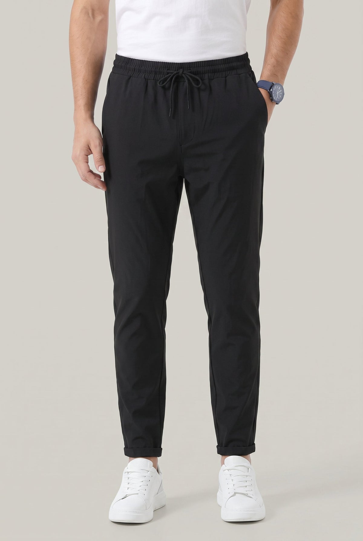 Comfort-Stretchhose mit elastischem Bund und Tunnelzug