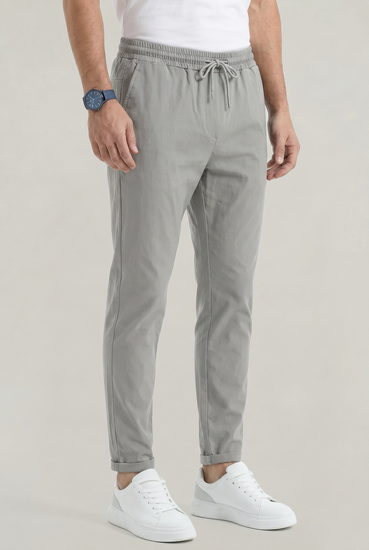 Comfort-Stretchhose mit elastischem Bund und Tunnelzug