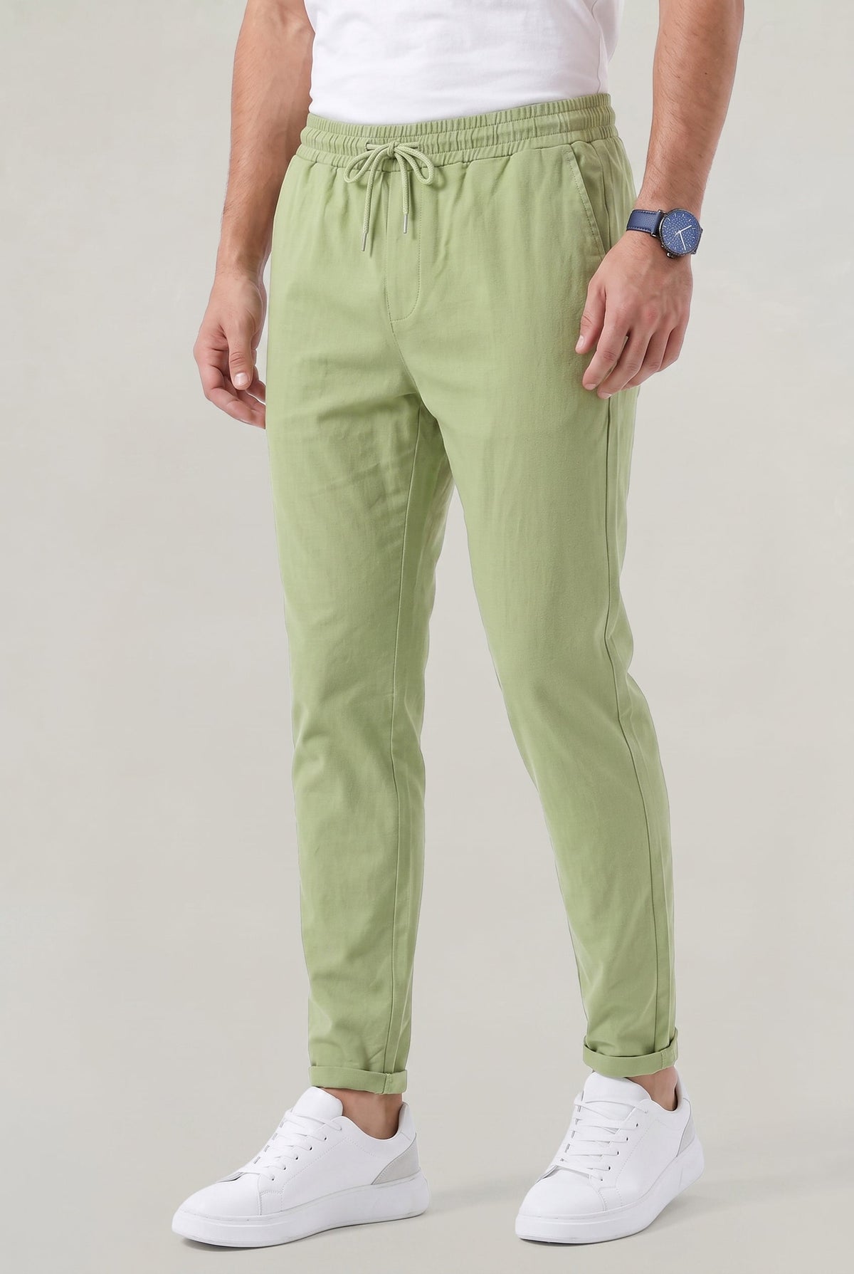 Comfort-Stretchhose mit elastischem Bund und Tunnelzug