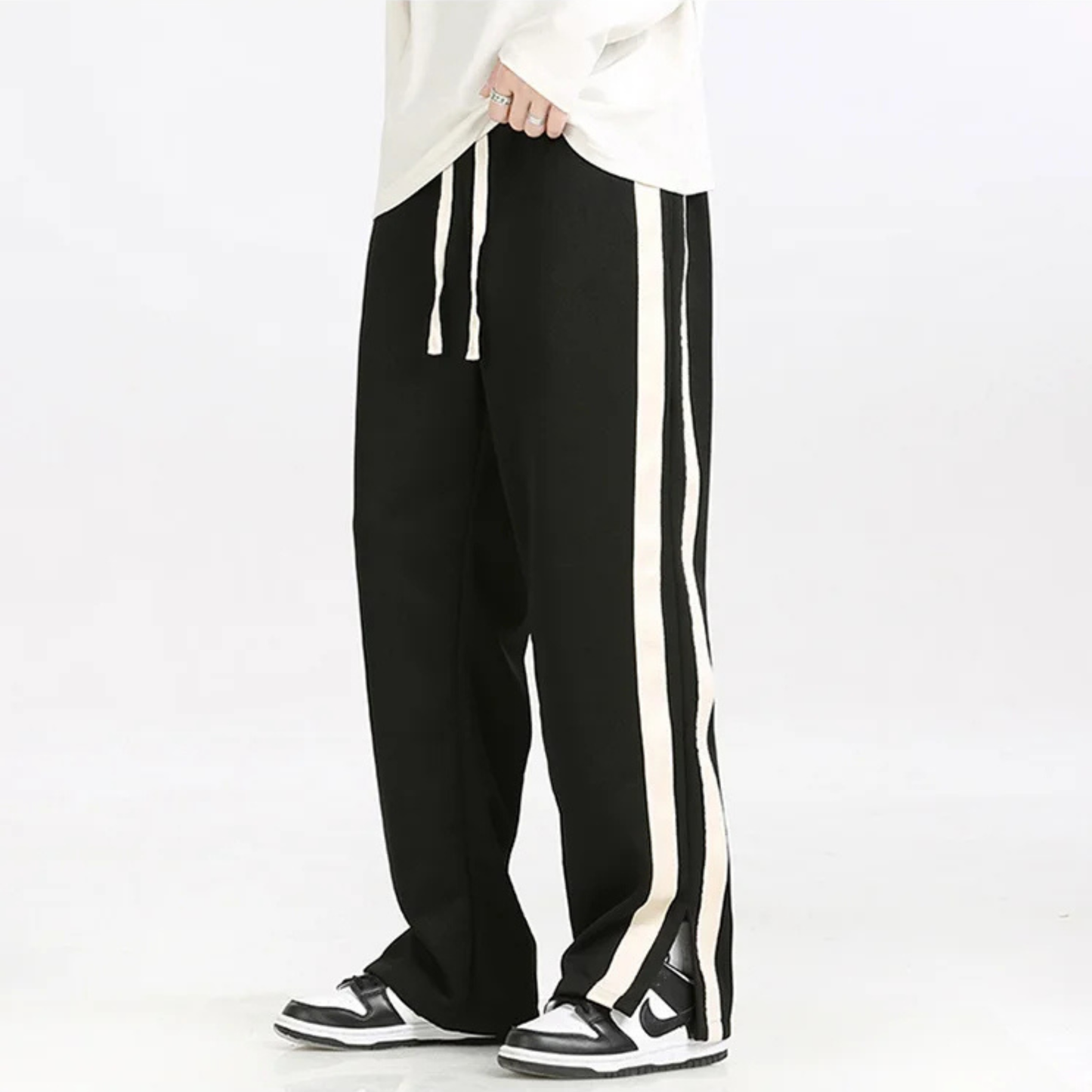 Jogginghose Damen mit Kontraststreifen und Kordelzug für Sport und Freizeit