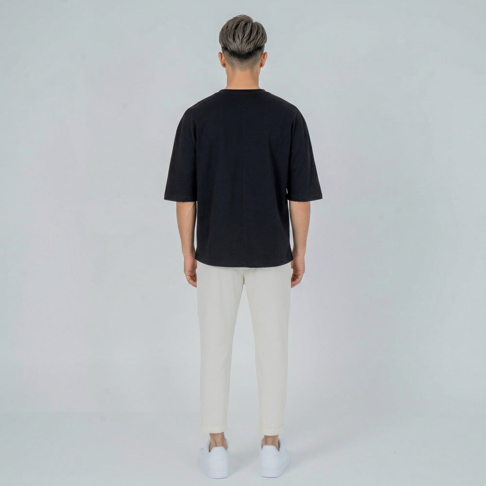 Leichte Stoff Komforthose mit Elastischem Bund | Atmungsaktive Unisex-Hose für Sommer