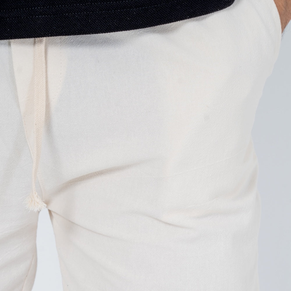 Leichte Stoff Komforthose mit Elastischem Bund | Atmungsaktive Unisex-Hose für Sommer