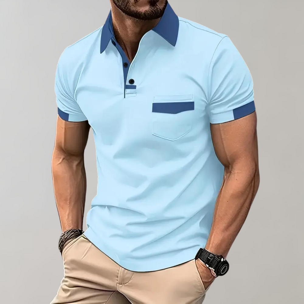 Klassische Herren Poloshirt aus atmungsaktivem Polyester | Zeitloses Design für Komfort und Stil
