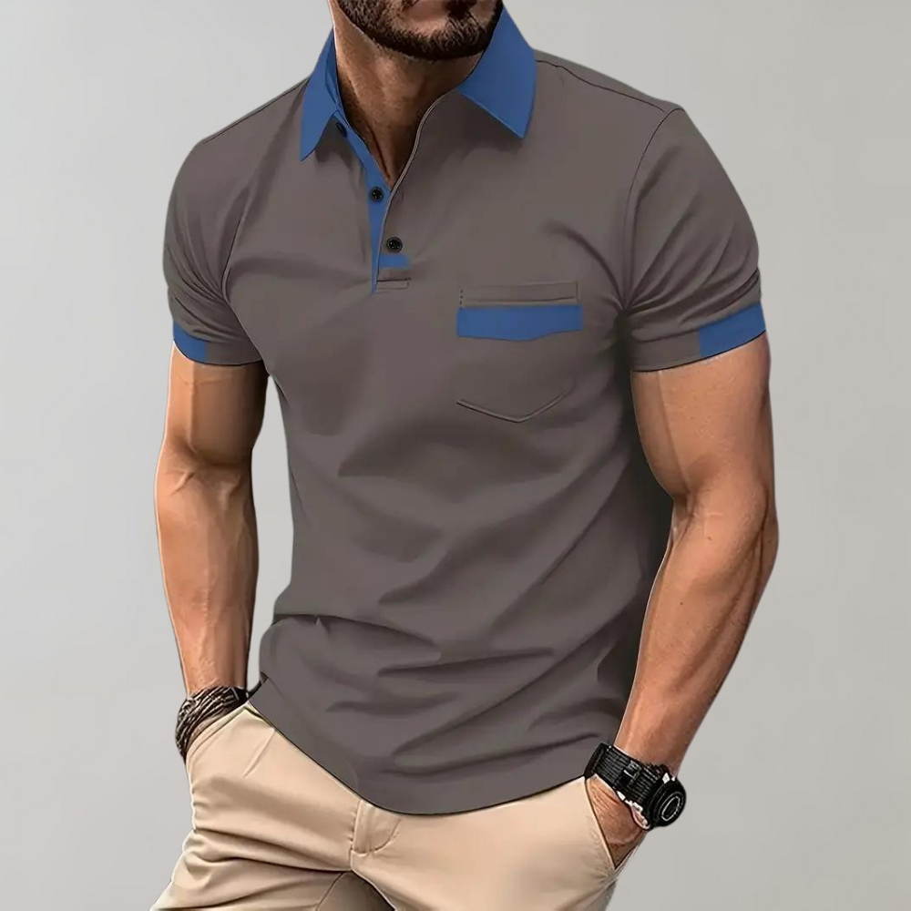 Klassische Herren Poloshirt aus atmungsaktivem Polyester | Zeitloses Design für Komfort und Stil