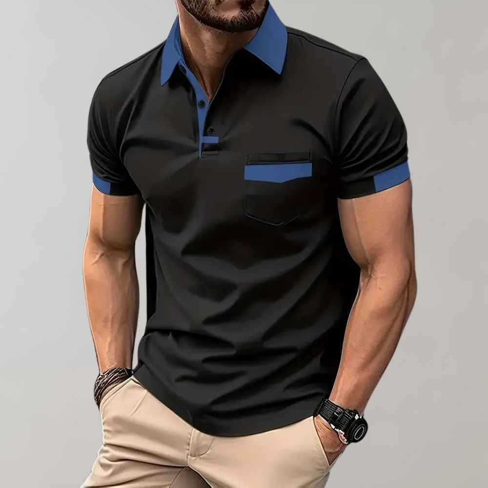 Klassische Herren Poloshirt aus atmungsaktivem Polyester | Zeitloses Design für Komfort und Stil