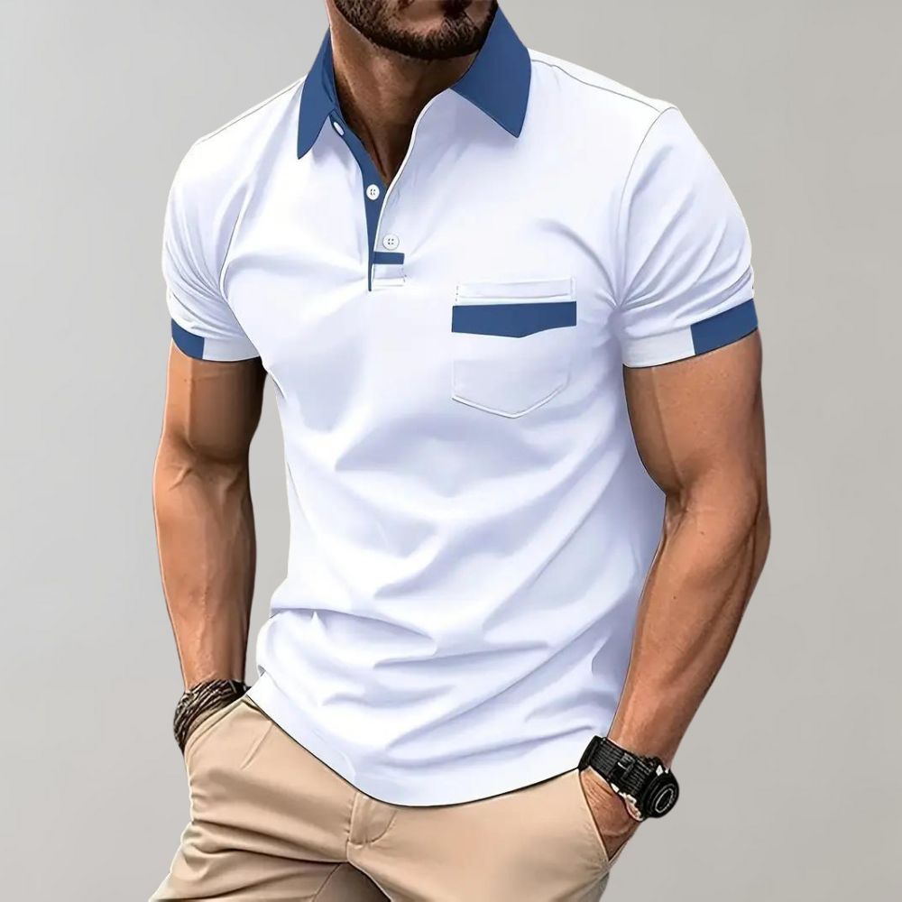 Klassische Herren Poloshirt aus atmungsaktivem Polyester | Zeitloses Design für Komfort und Stil