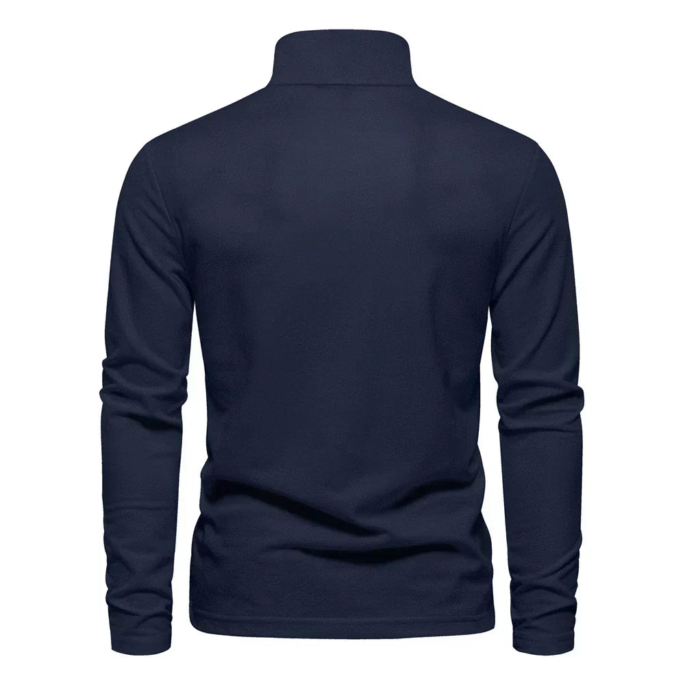 Poloshirt Herren | Langärmlig mit Strukturierter Knopfleiste