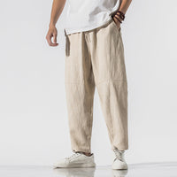 Weite Hose Herren – Sommerhose mit Kordelzug & Weitem Schnitt | Leichte Stoffhose Herren, Bequem für Warme Tage