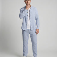 Zweiteiler Set Herren mit Knopfjacke