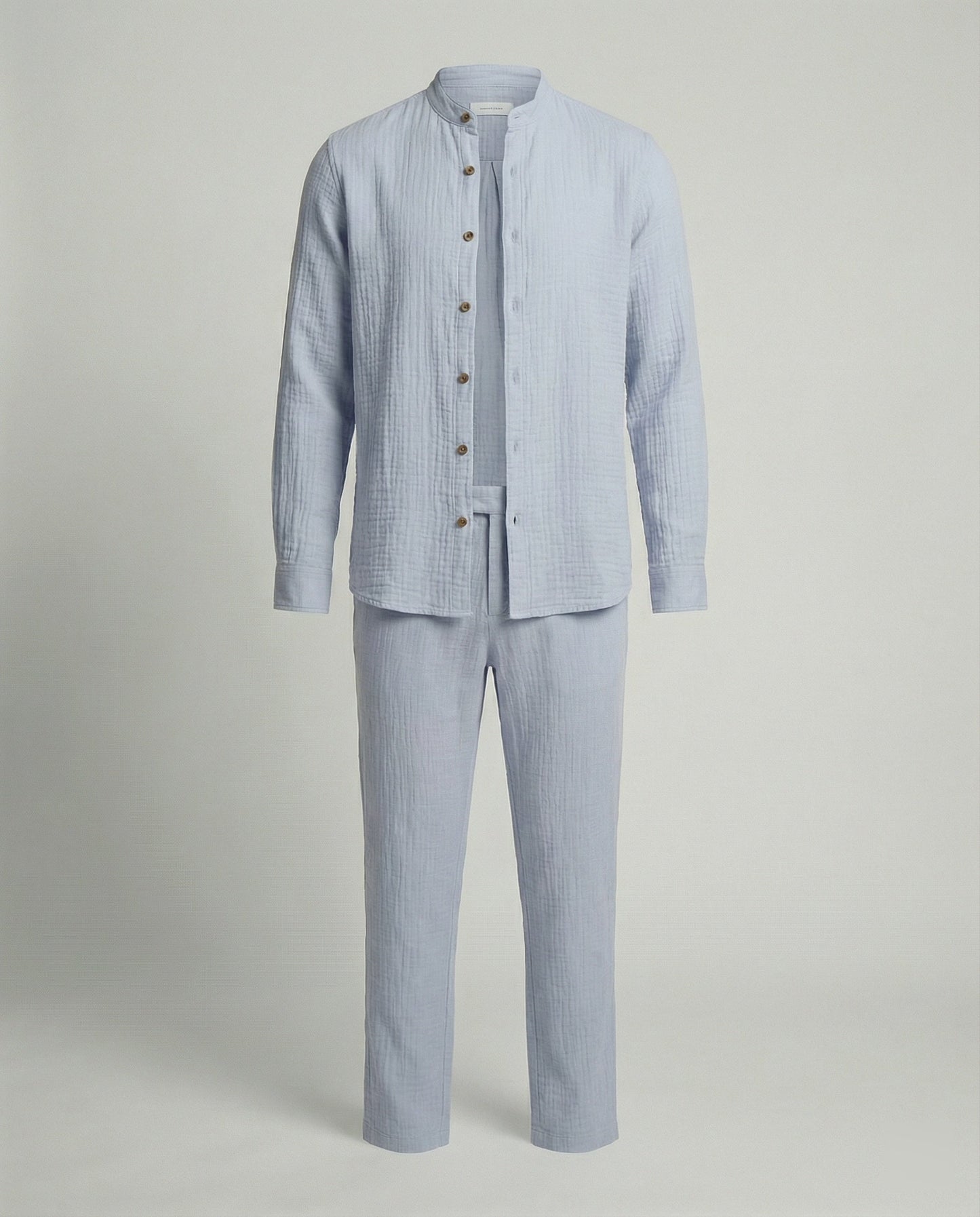 Zweiteiler Set Herren mit Knopfjacke