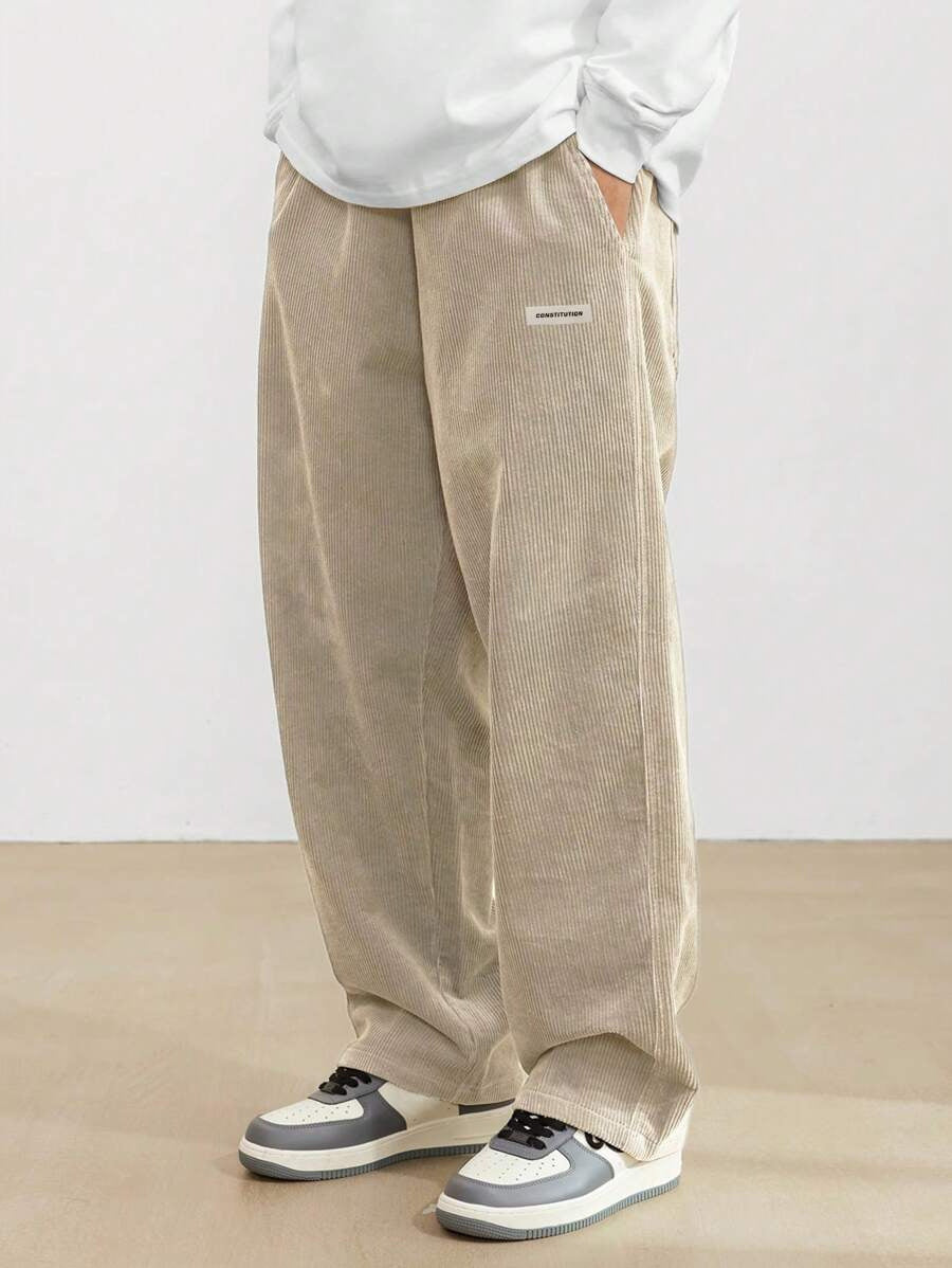 Leon | Herren Hosen mit Weitem Bein und Elastischem Bund | Bequeme Streetwear für Entspannte Tage