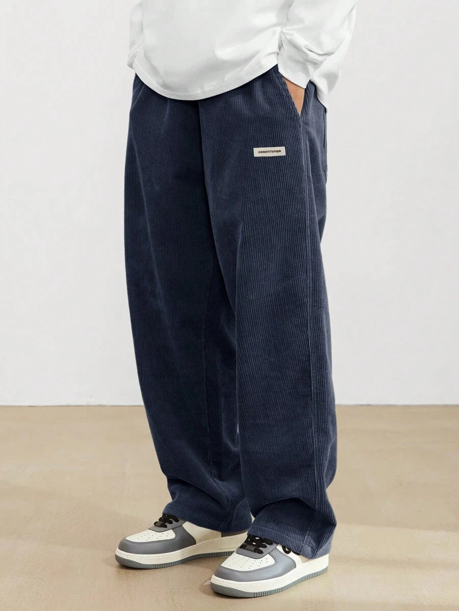 Leon | Herren Hosen mit Weitem Bein und Elastischem Bund | Bequeme Streetwear für Entspannte Tage