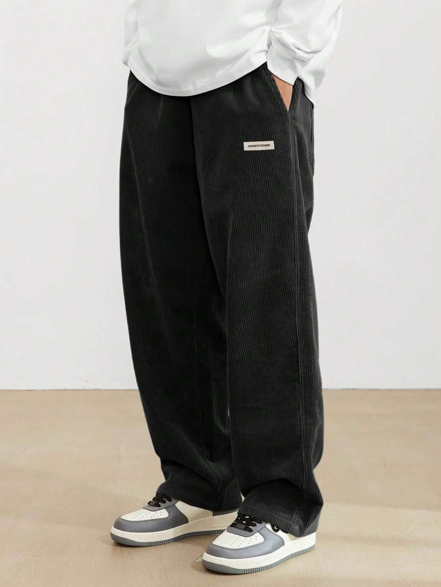Leon | Herren Hosen mit Weitem Bein und Elastischem Bund | Bequeme Streetwear für Entspannte Tage