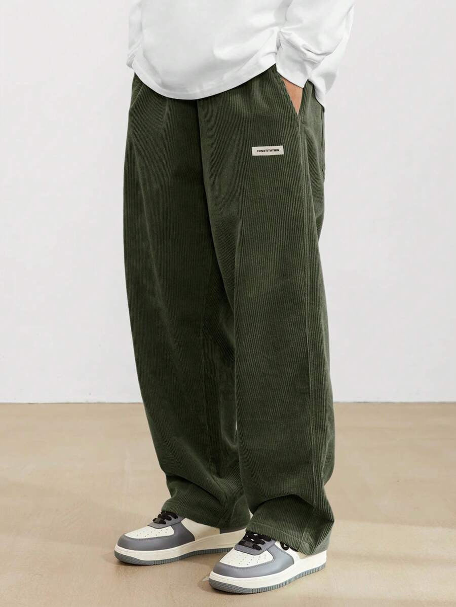 Leon | Herren Hosen mit Weitem Bein und Elastischem Bund | Bequeme Streetwear für Entspannte Tage