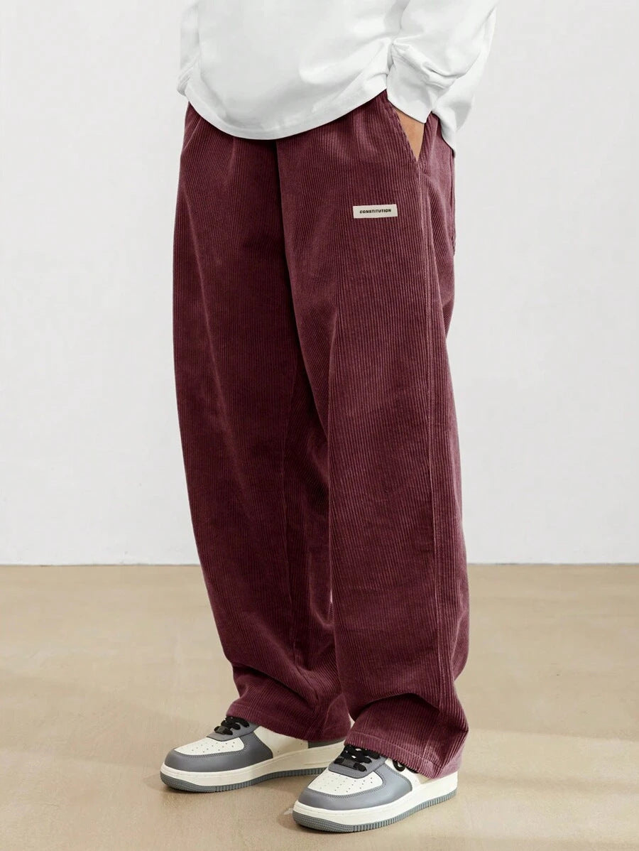 Leon | Herren Hosen mit Weitem Bein und Elastischem Bund | Bequeme Streetwear für Entspannte Tage