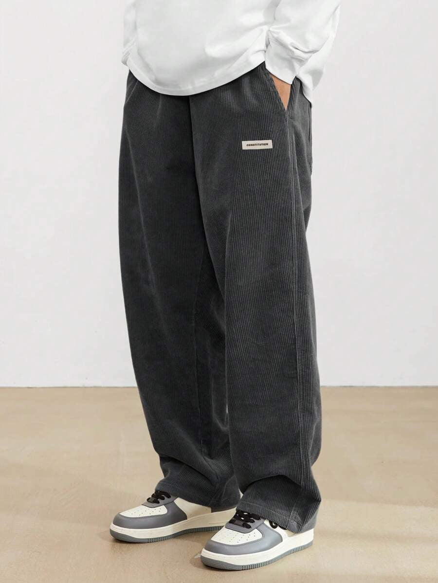 Leon | Herren Hosen mit Weitem Bein und Elastischem Bund | Bequeme Streetwear für Entspannte Tage