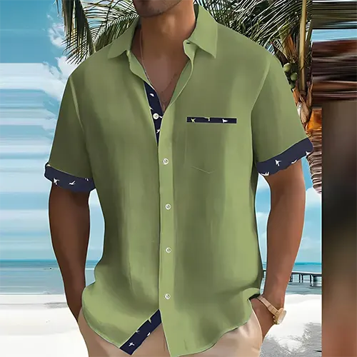 Hemd Kurzarm Herren – Atmungsaktives Sommerhemd | Herren Hemden Kurzarm Modern, Stilvoll & Beque