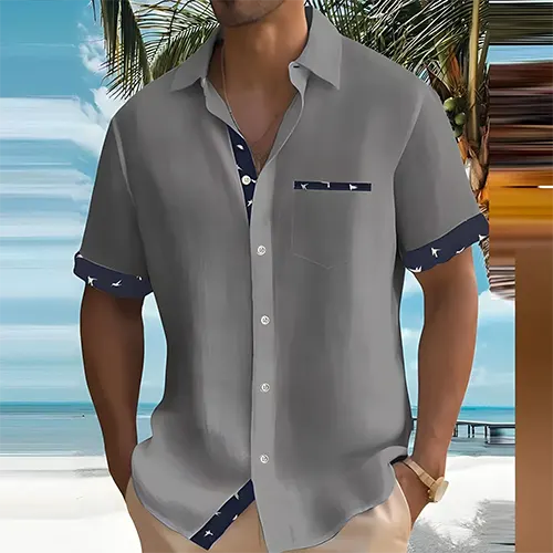 Hemd Kurzarm Herren – Atmungsaktives Sommerhemd | Herren Hemden Kurzarm Modern, Stilvoll & Beque