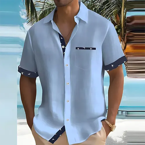 Hemd Kurzarm Herren – Atmungsaktives Sommerhemd | Herren Hemden Kurzarm Modern, Stilvoll & Beque
