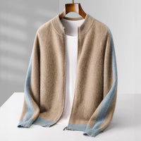 Herren Pullover mit durchgehendem Reißverschluss im Bomber-Stil