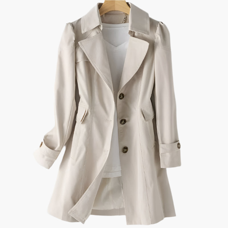Damen Trenchcoat Slim Fit Business Freizeit Elegant