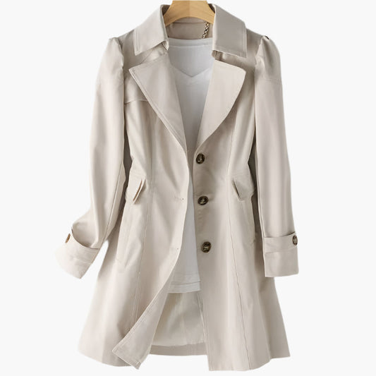 Damen Trenchcoat Slim Fit Business Freizeit Elegant
