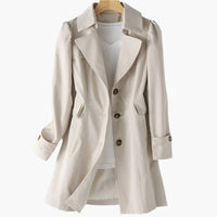 Damen Trenchcoat Slim Fit Business Freizeit Elegant