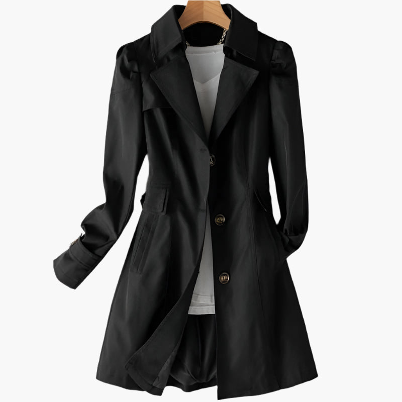 Damen Trenchcoat Slim Fit Business Freizeit Elegant