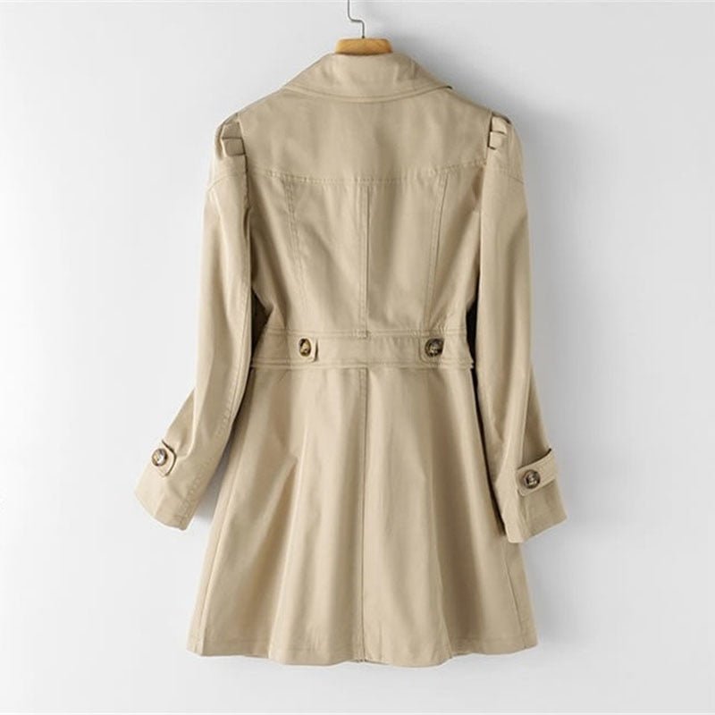 Damen Trenchcoat Slim Fit Business Freizeit Elegant