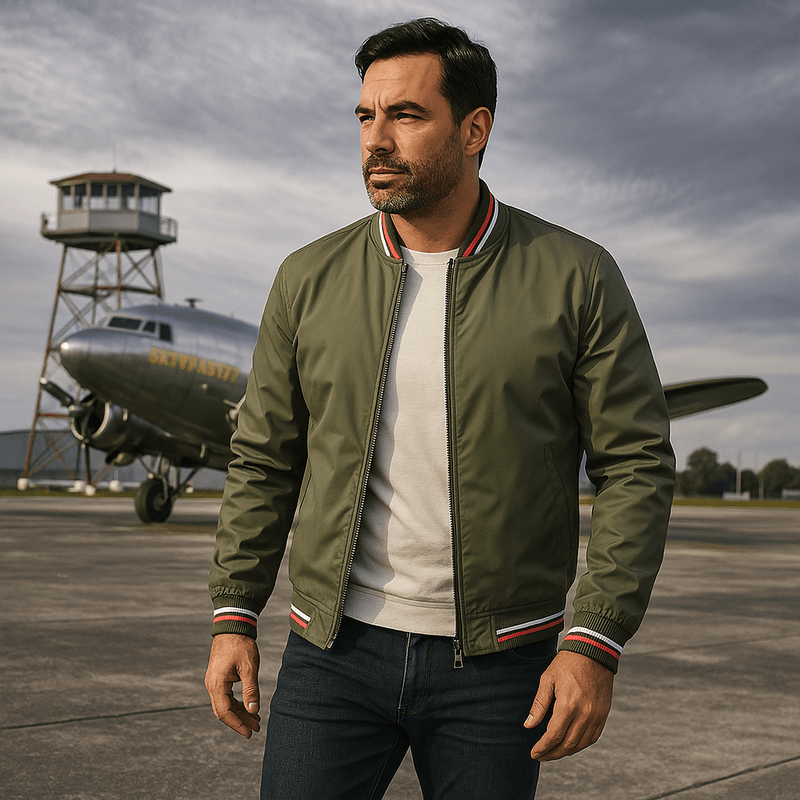 Mason | Klassische Bomberjacke – Leichte Windjacke mit Reißverschluss