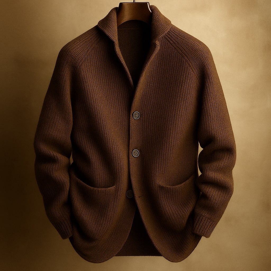 Herren Pullover mit Knopfleiste